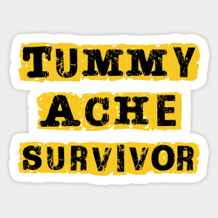 Vintage Tummy Ache Survivor Sticker